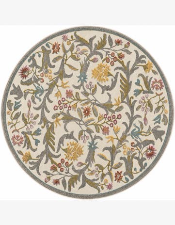 Draper · Floral rug, ivory and multi