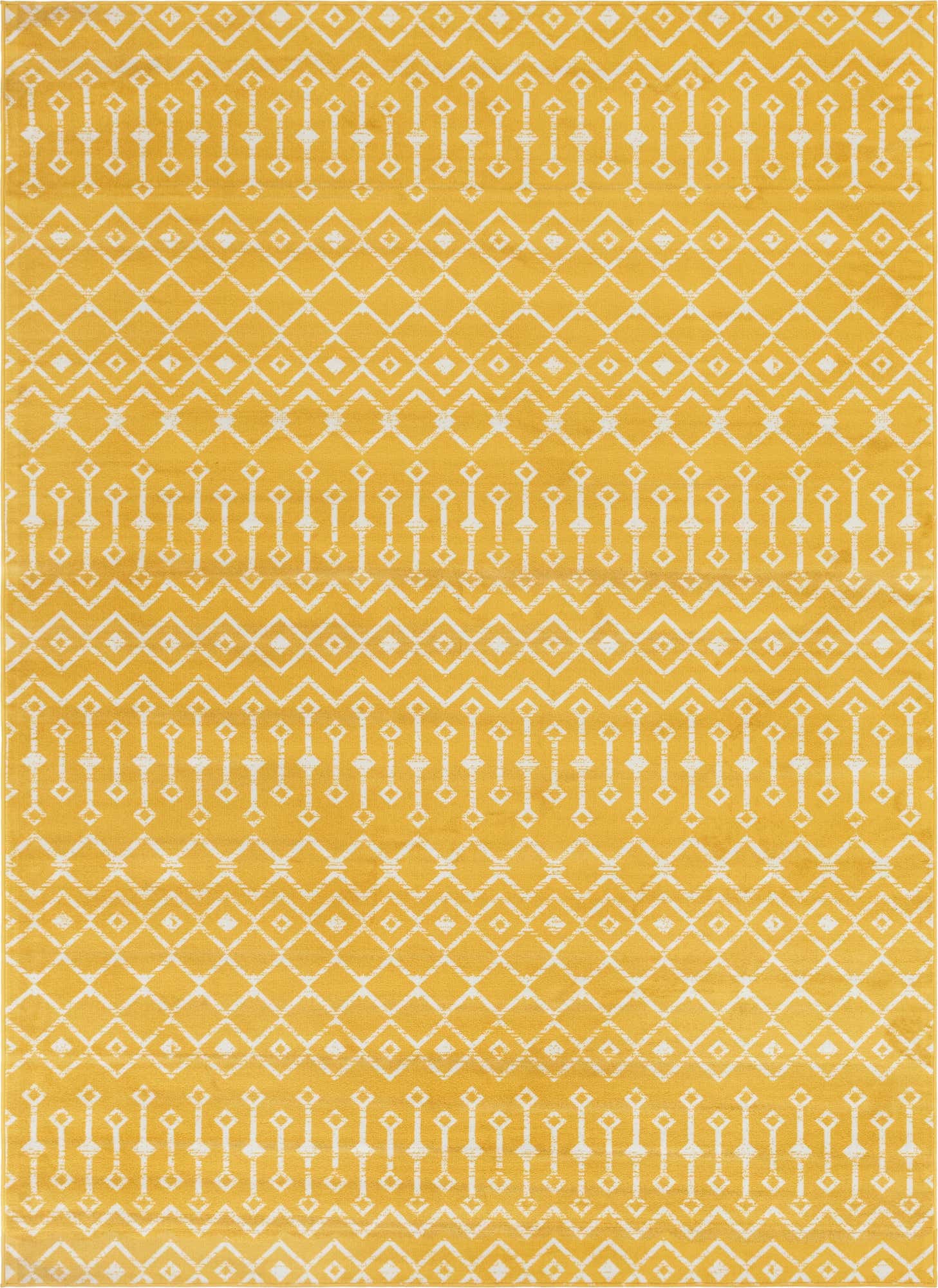7' 10 x 11' Dudley · Chevron rug, yellow