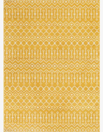 7' 10 x 11' Dudley · Chevron rug, yellow