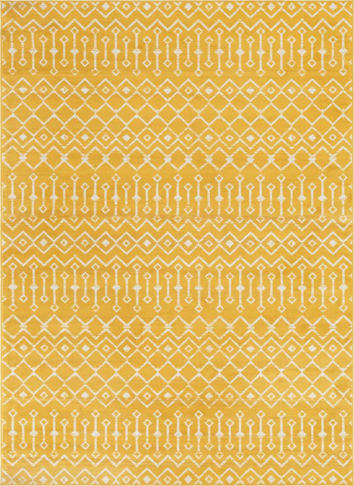 7' 10 x 11' Dudley · Chevron rug, yellow