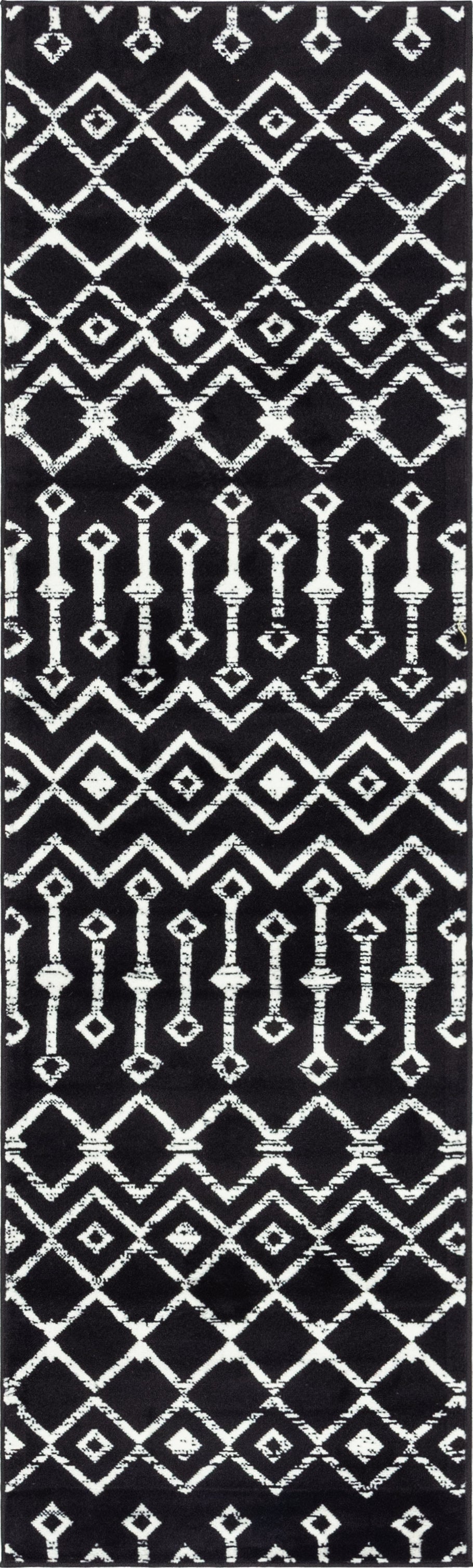 2' 6 x 8' 2 Dudley · Chevron rug, black