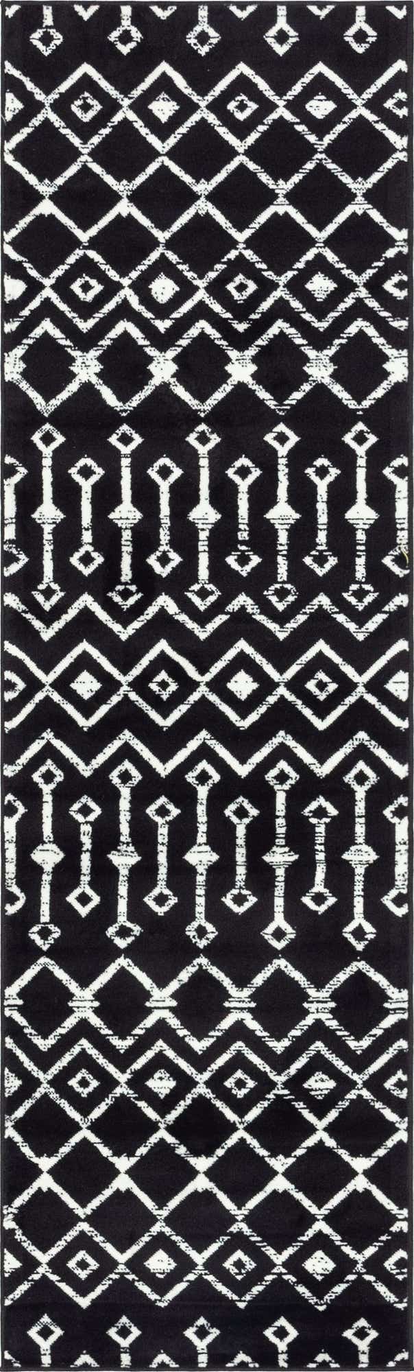 2' 6 x 8' 2 Dudley · Chevron rug, black