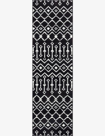 2' 6 x 8' 2 Dudley · Chevron rug, black