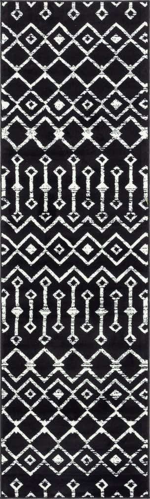 2' 6 x 8' 2 Dudley · Chevron rug, black
