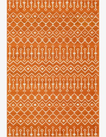 Dudley · Chevron rug, orange