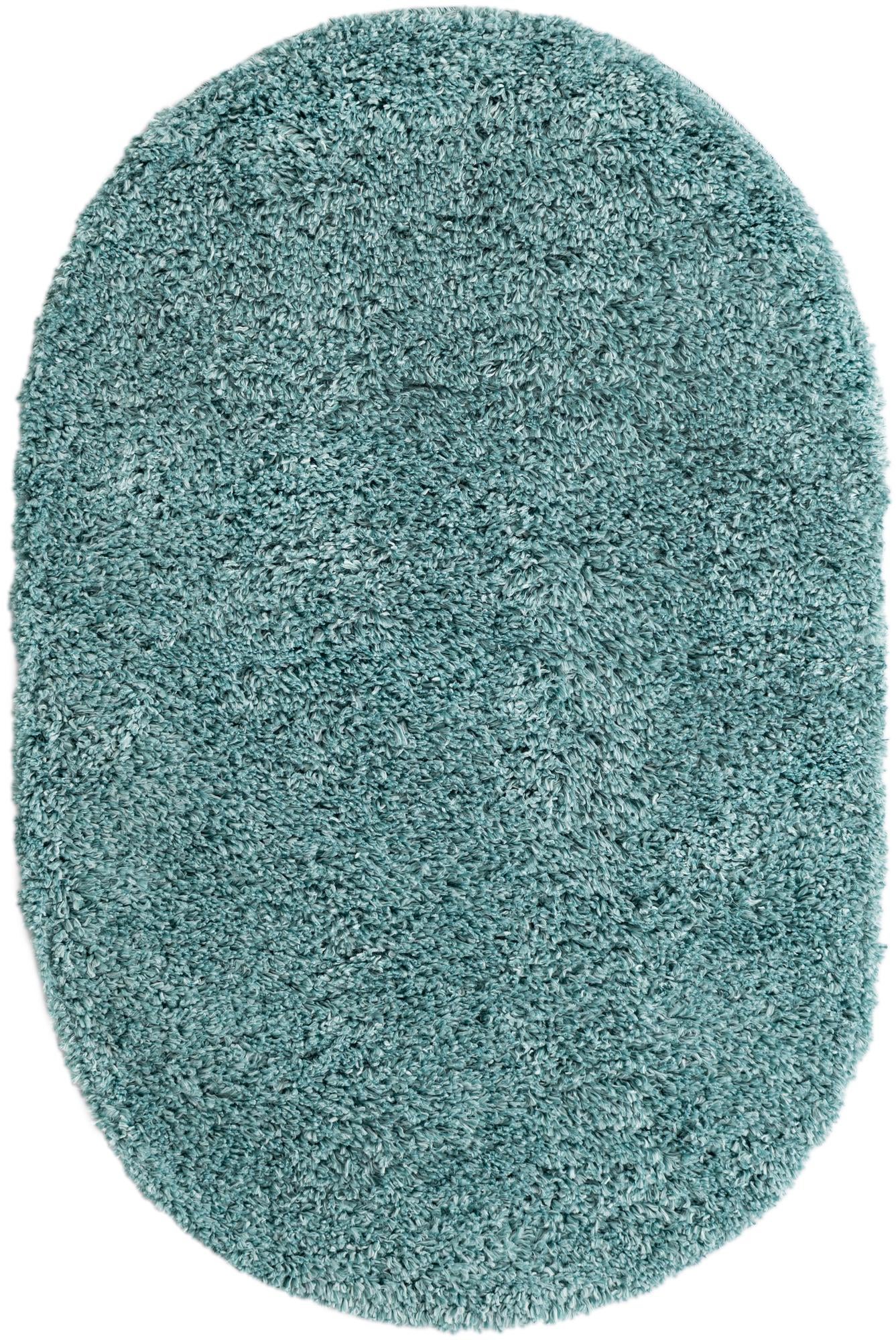 3' x 5' 3 Dunham · Solid shag rug, aqua