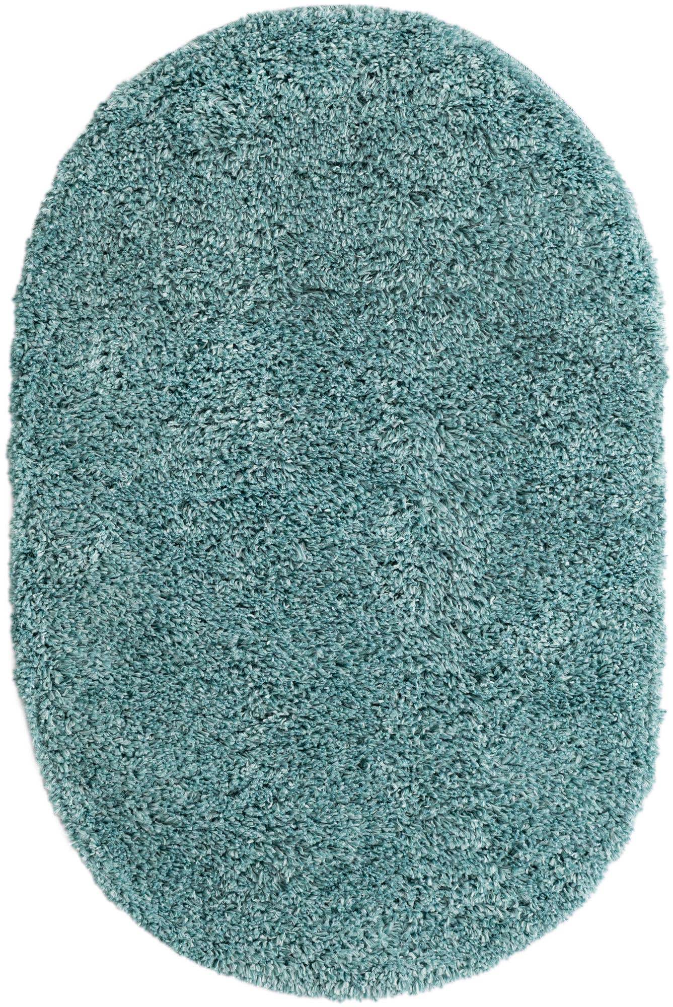 3' x 5' 3 Dunham · Solid shag rug, aqua