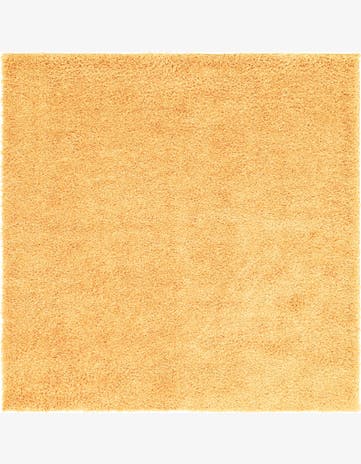 7' x 7' Dunham · Solid shag rug, sun yellow