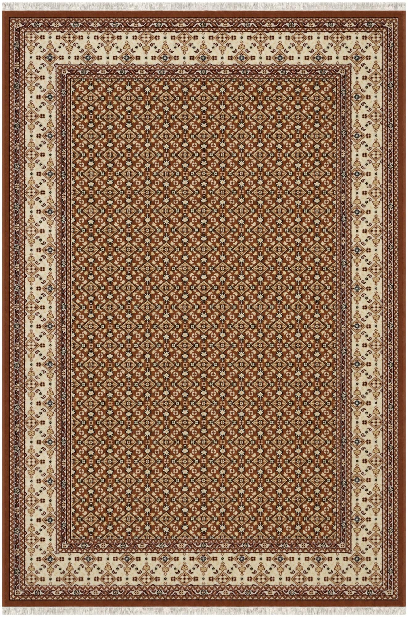 Dusty Pink and Ivory Nain Design Rug