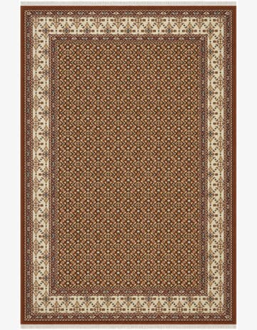 Dusty Pink and Ivory Nain Design Rug