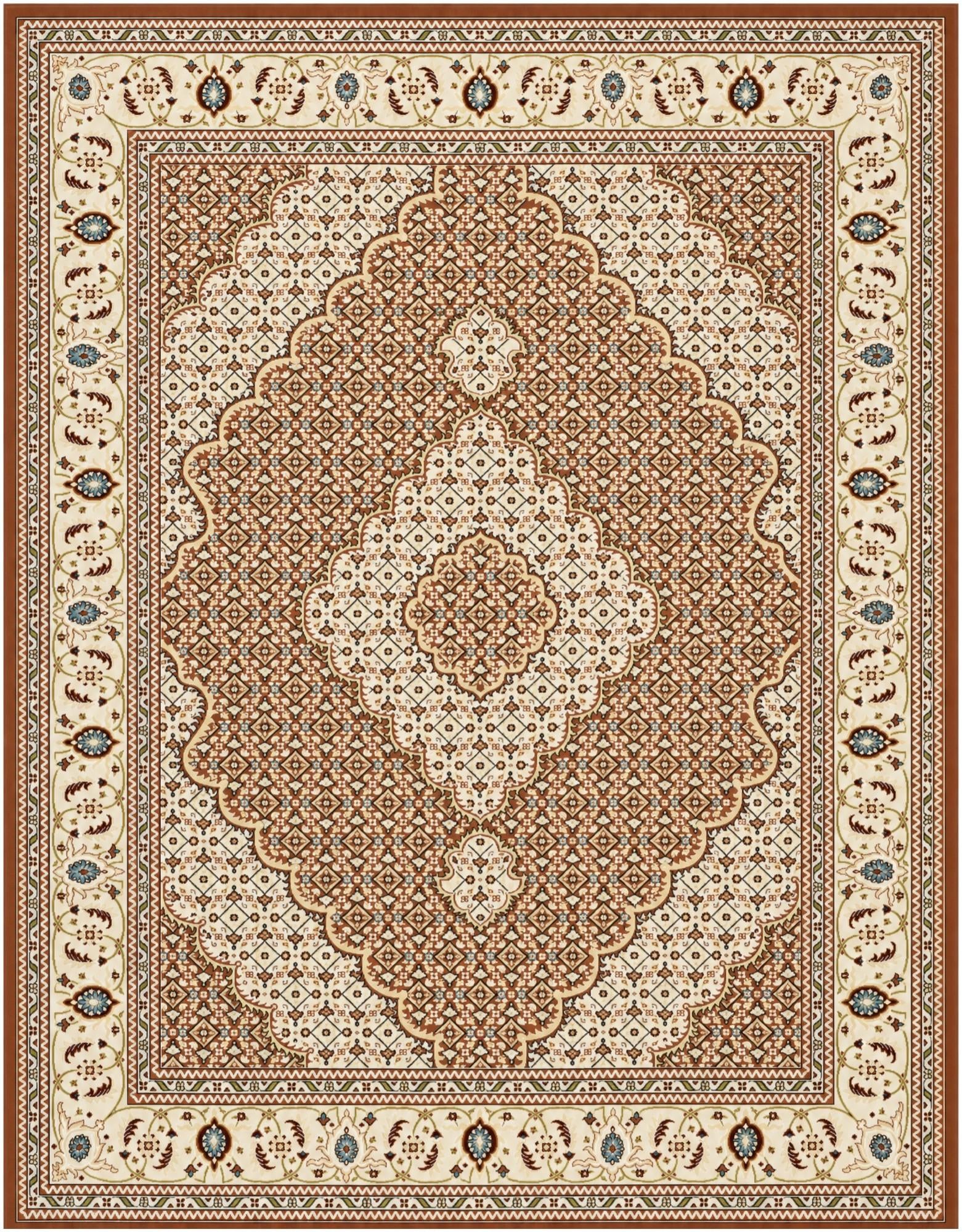 Dusty Pink Nain Design Rug