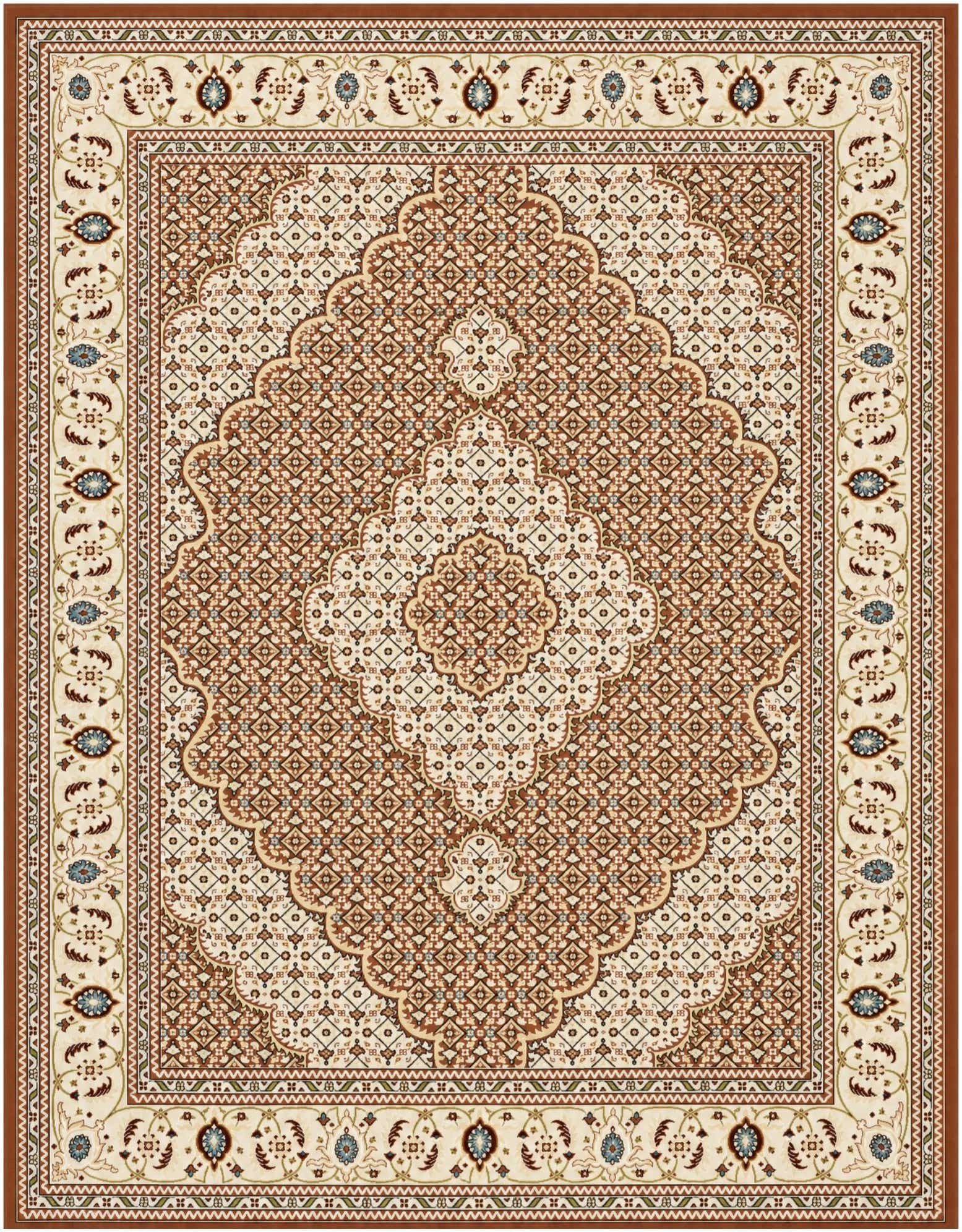 7' 10 x 10' Nain Design Rug