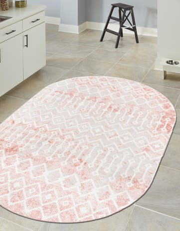 4' x 6' Bohemian Trellis Oval Rug