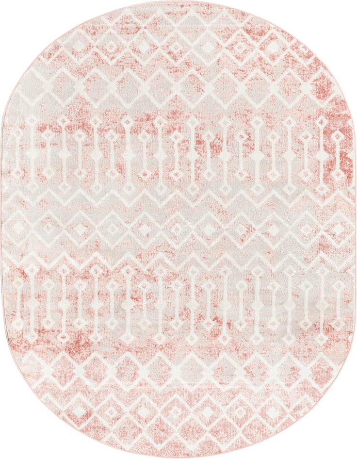 Detail image of 5' 3 x 8' Bohemian Trellis Oval Rug