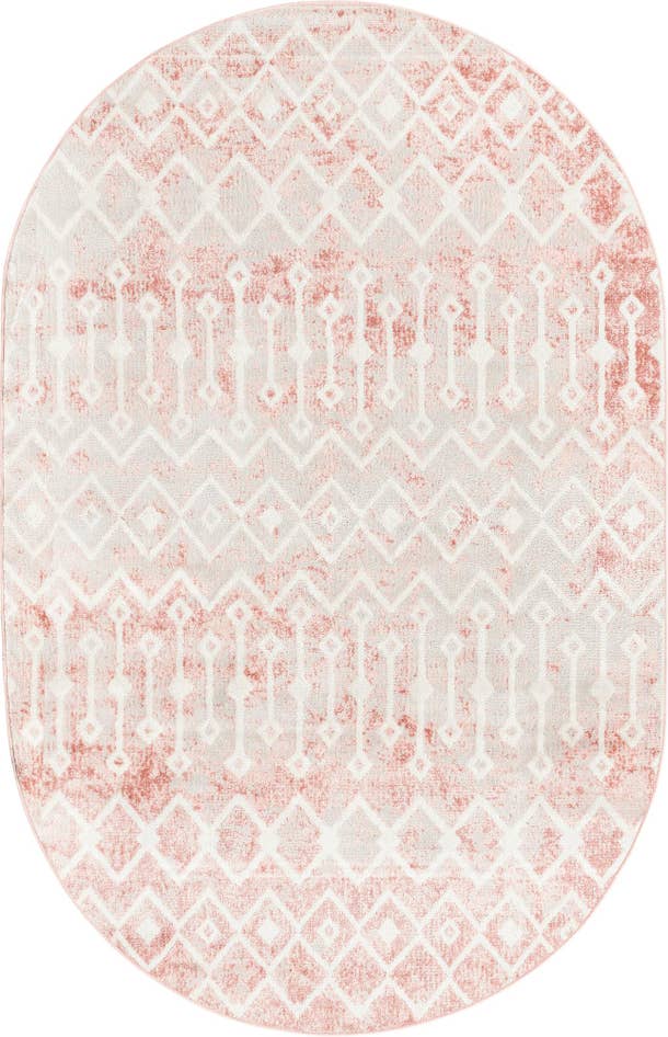 Detail image of 5' 3 x 8' Bohemian Trellis Oval Rug