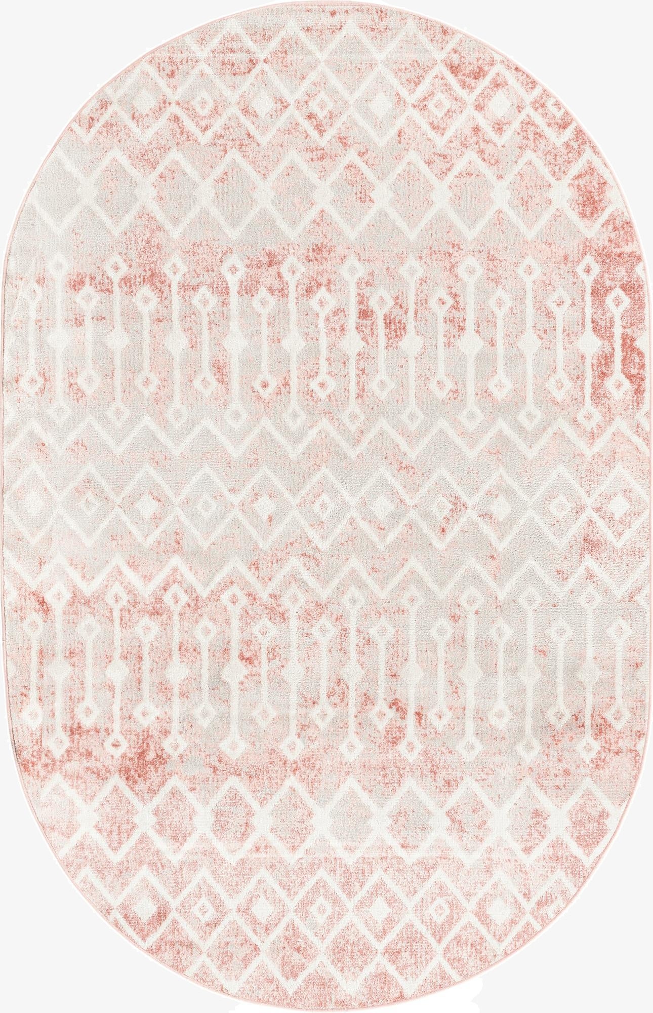 5' 3 x 8' Bohemian Trellis Oval Rug