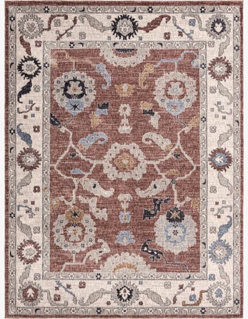 Dusty Rose Eco Traditional Rug