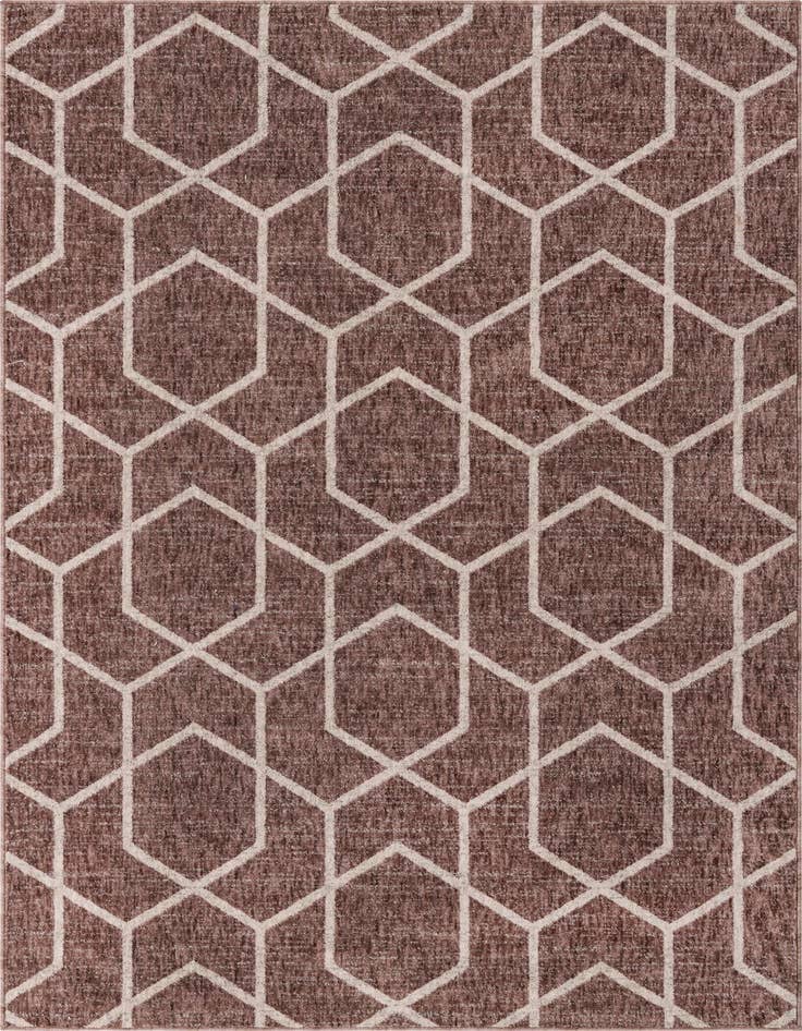Detail image of 5' 3 x 8' Eco Trellis Rug