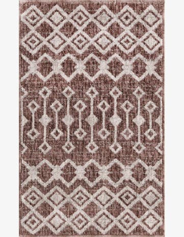 Dusty Rose Eco Trellis Rug
