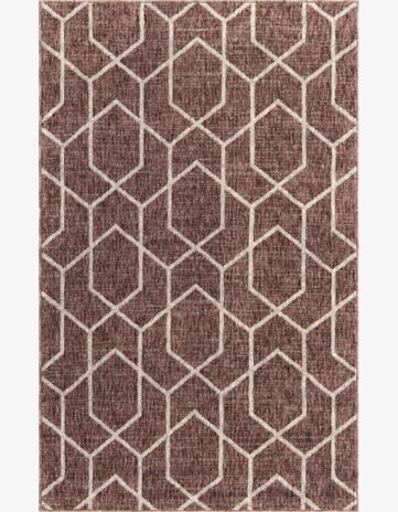 Dusty Rose Eco Trellis Rug