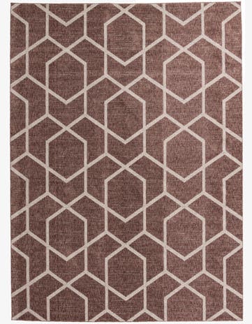 Dusty Rose Eco Trellis Rug