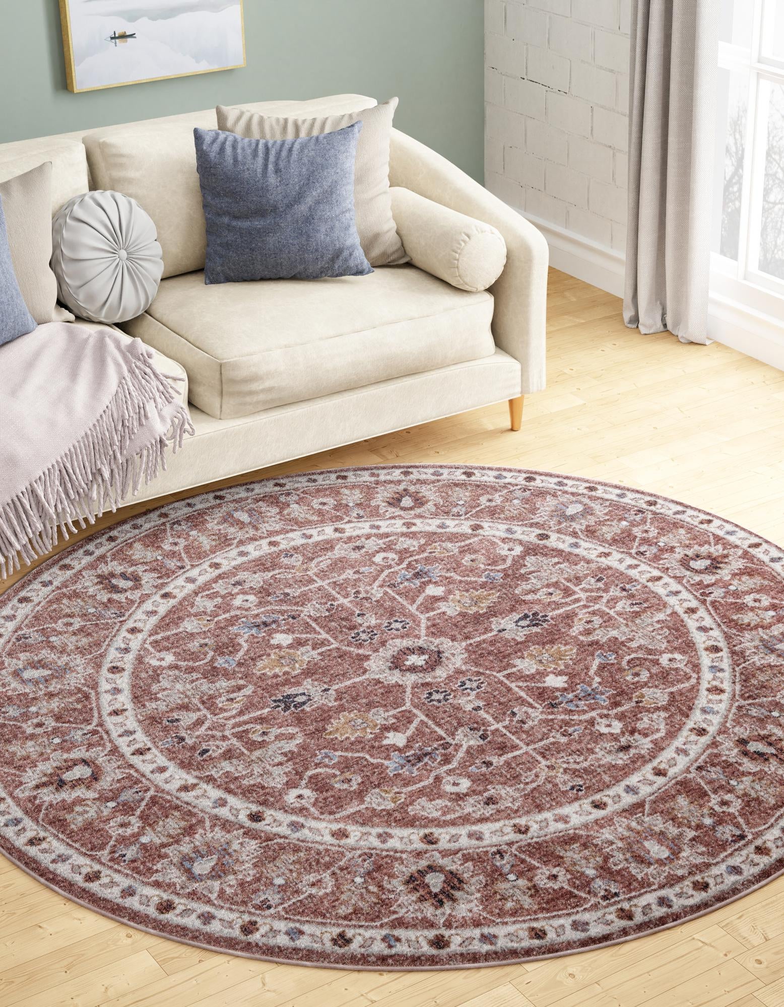 3' 3 x 3' 3 Eco Traditional Round Rug