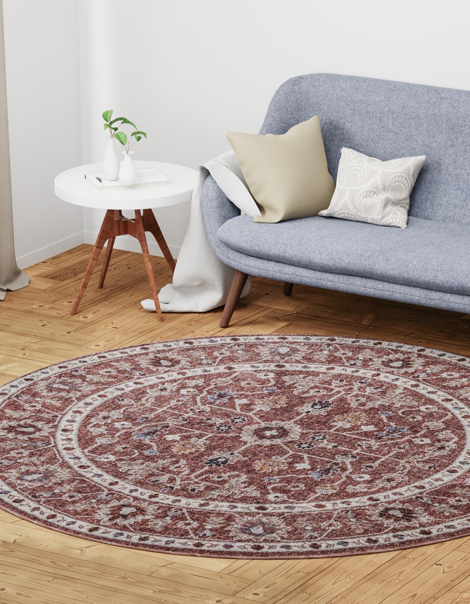 3' 3 x 3' 3 Eco Traditional Round Rug