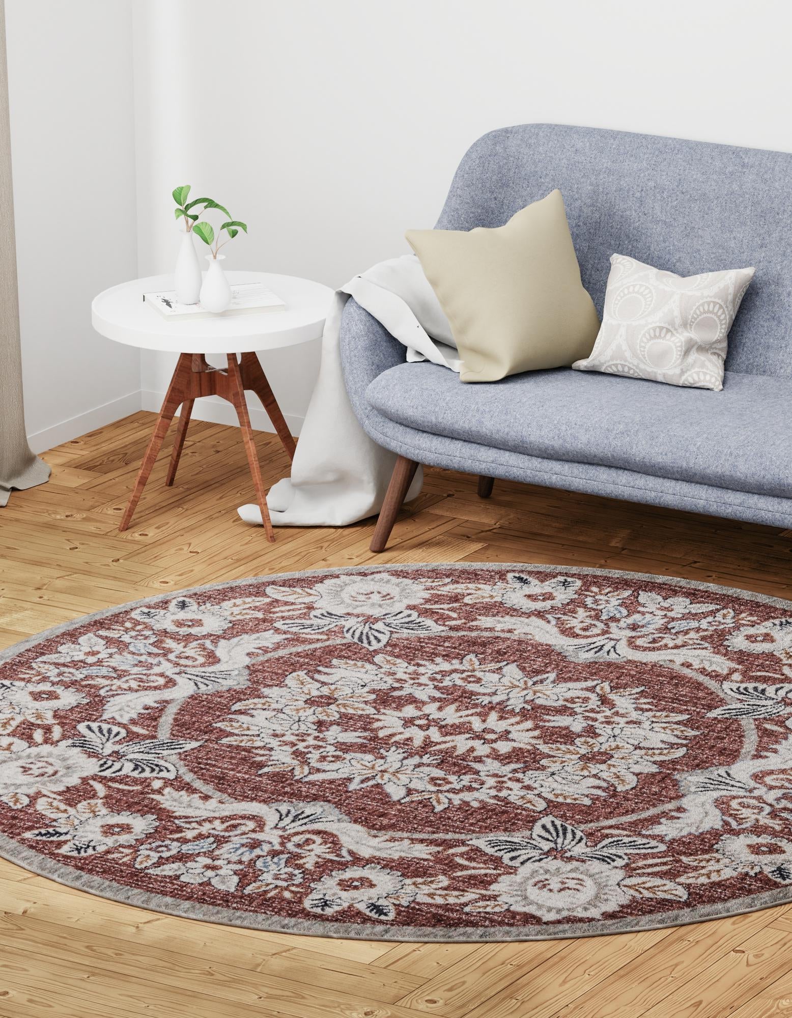 3' 3 x 3' 3 Eco Traditional Round Rug