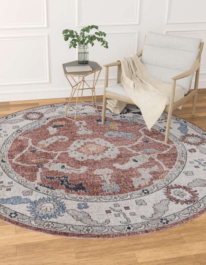 215cm x 215cm Eco Traditional Rund Teppich