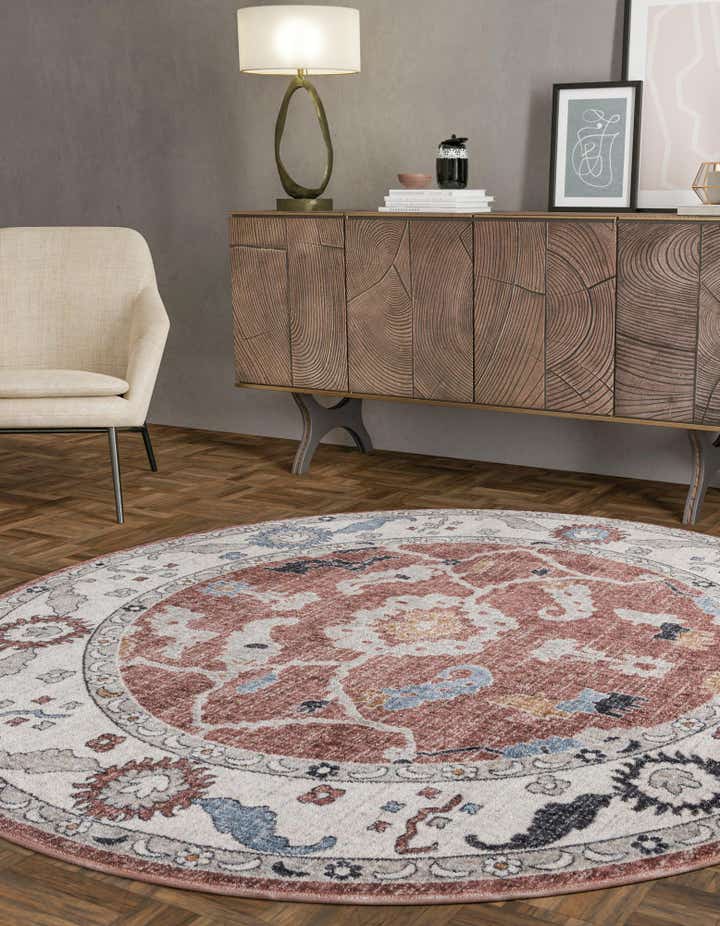 215cm x 215cm Eco Traditional Rund Teppich