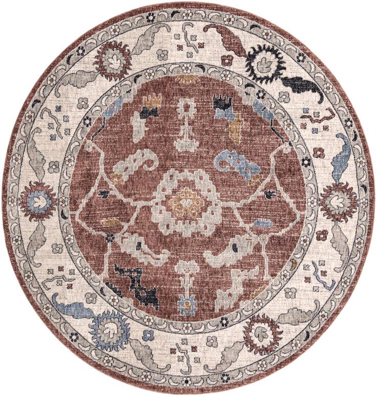Detail image of 7' x 7' Eco Traditional Round Rug