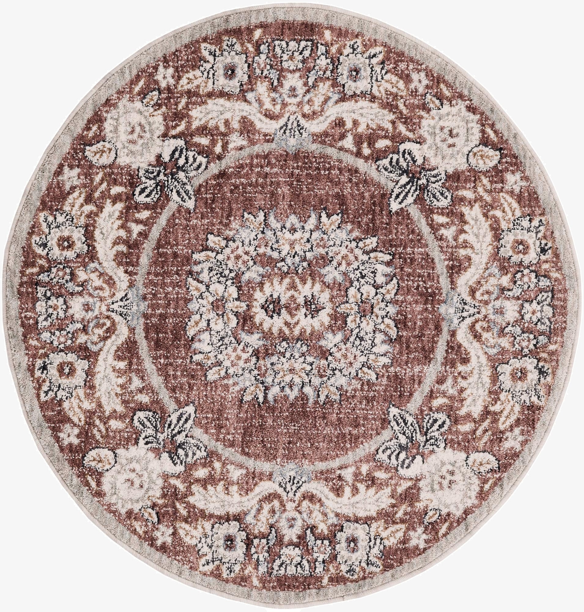 3' 3 x 3' 3 Eco Traditional Round Rug