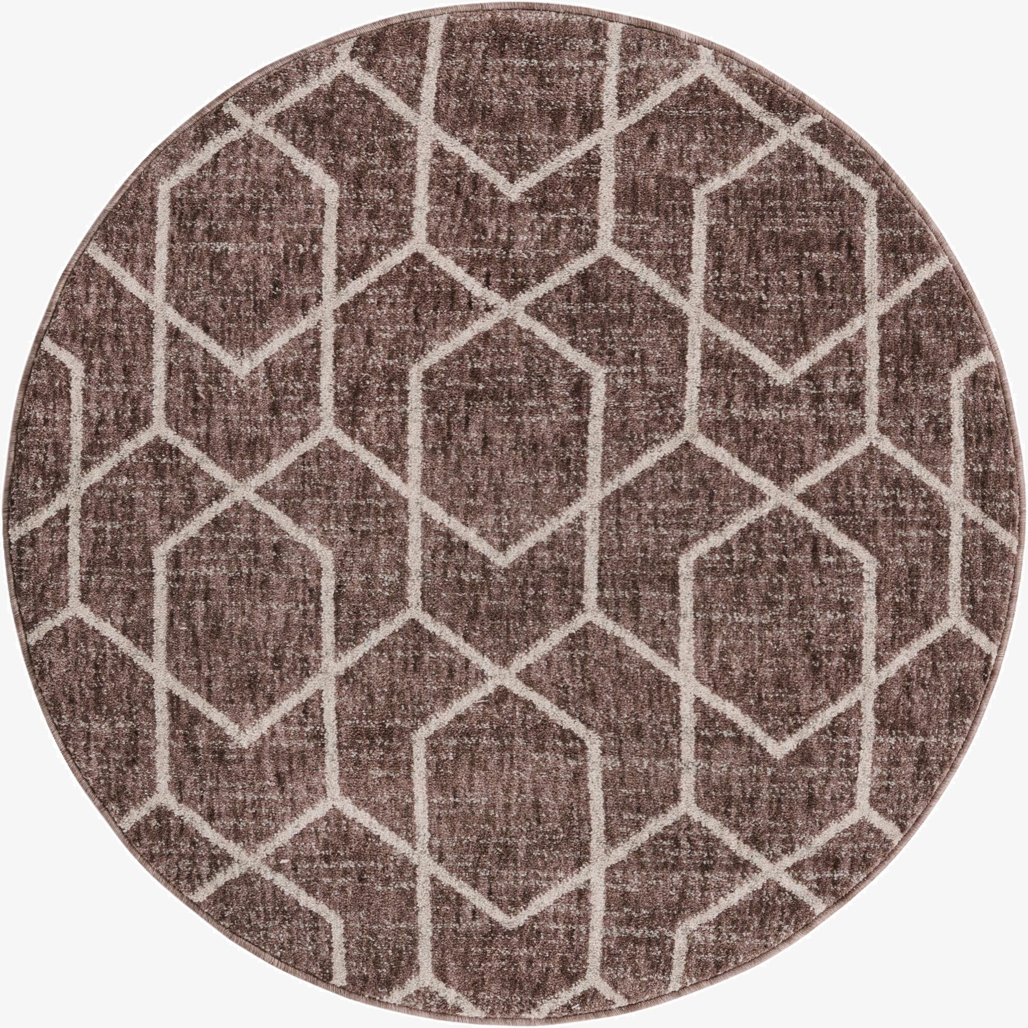3' 3 x 3' 3 Eco Trellis Round Rug