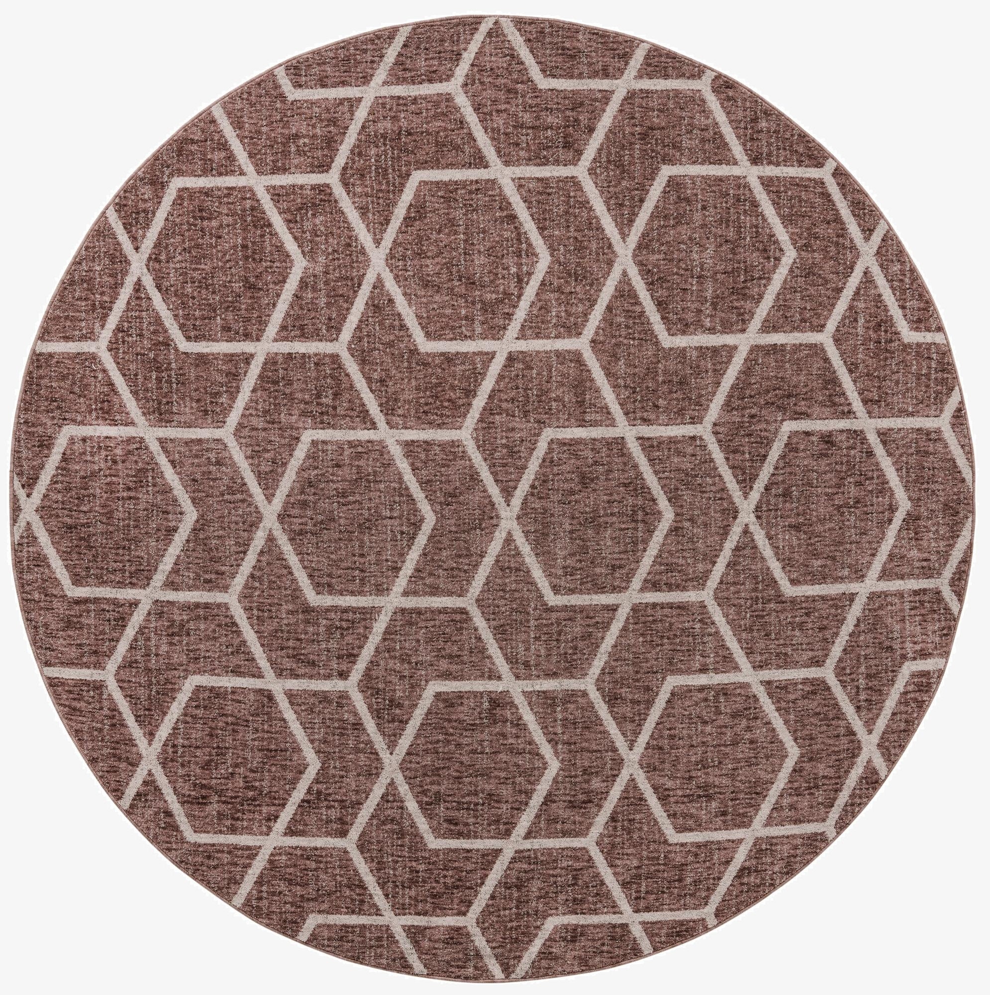 7' x 7' Eco Trellis Round Rug