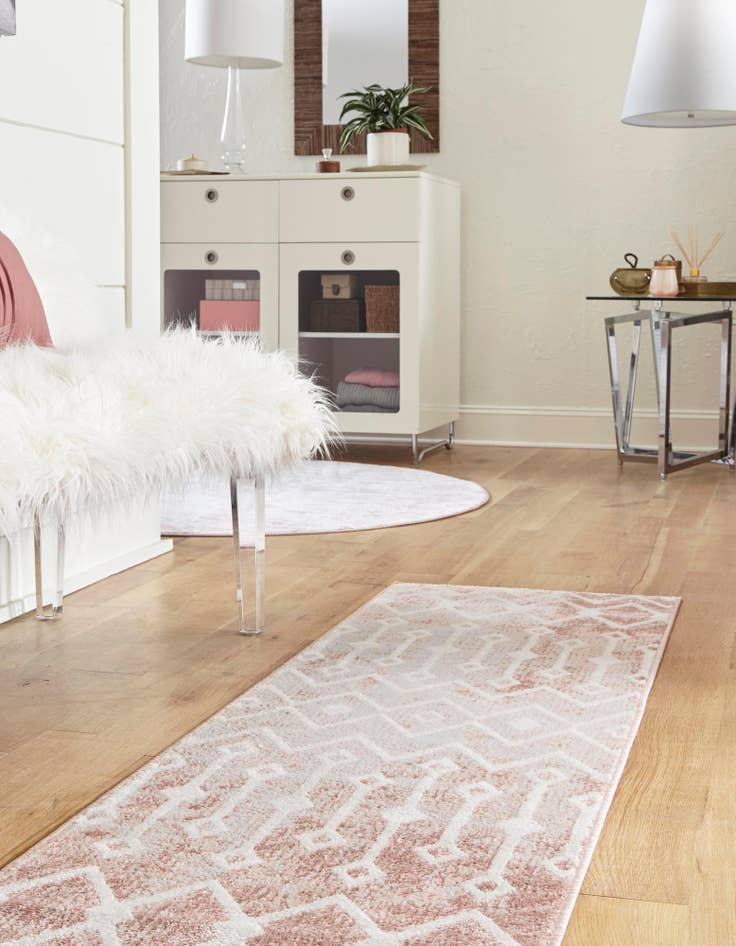 Detail image of 2' 7 x 12' Bohemian Trellis Runner Rug