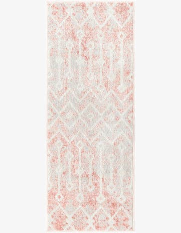 Dusty Rose Bohemian Trellis Runner Rug