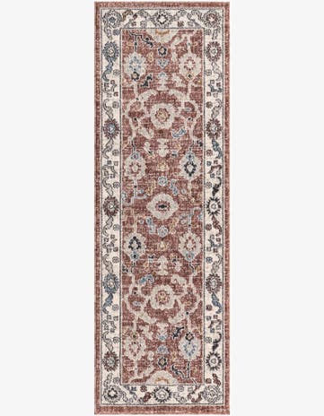 Dusty Rose Eco Traditional Runner Rug