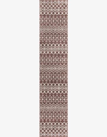 Dusty Rose Eco Trellis Runner Rug