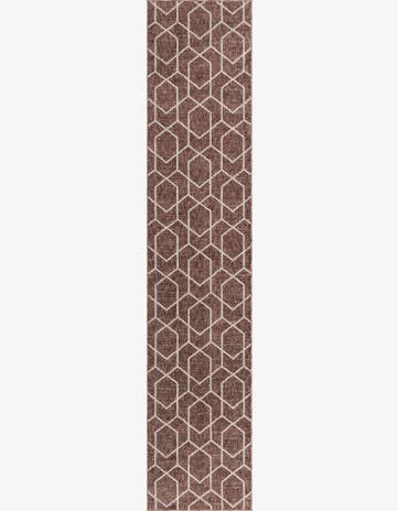 Dusty Rose Eco Trellis Runner Rug
