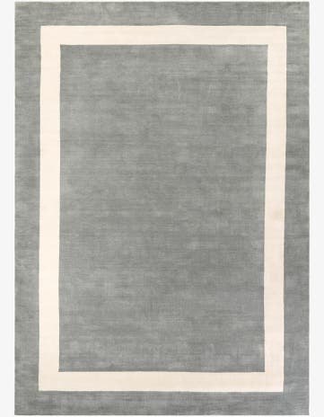 Earl Gray Jill Zarin Border Wool Rug