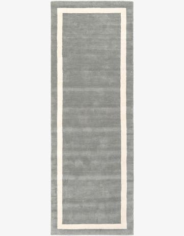 Earl Gray Jill Zarin Border Wool Runner Rug