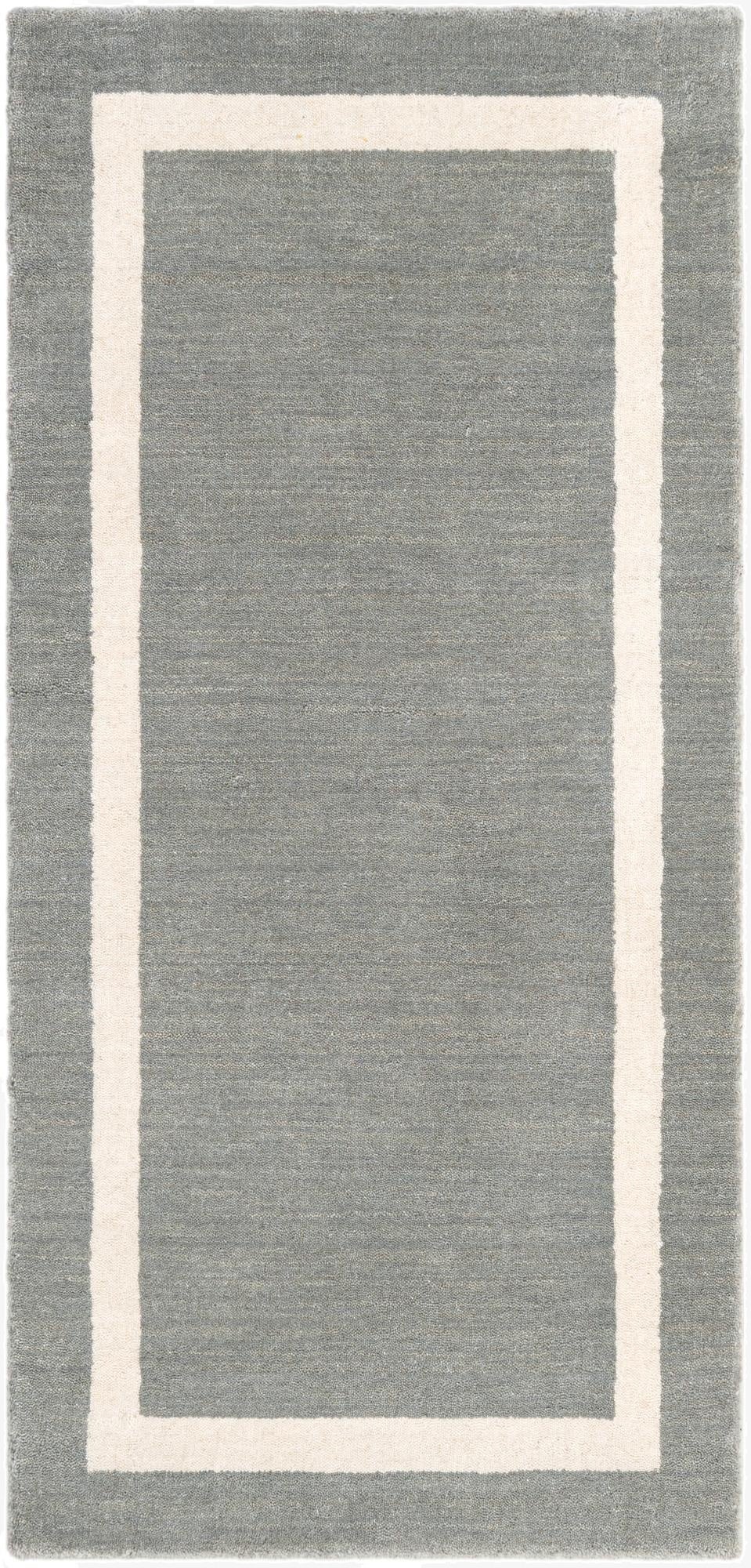 2' x 4' 1 Jill Zarin Border Wool Runner Rug