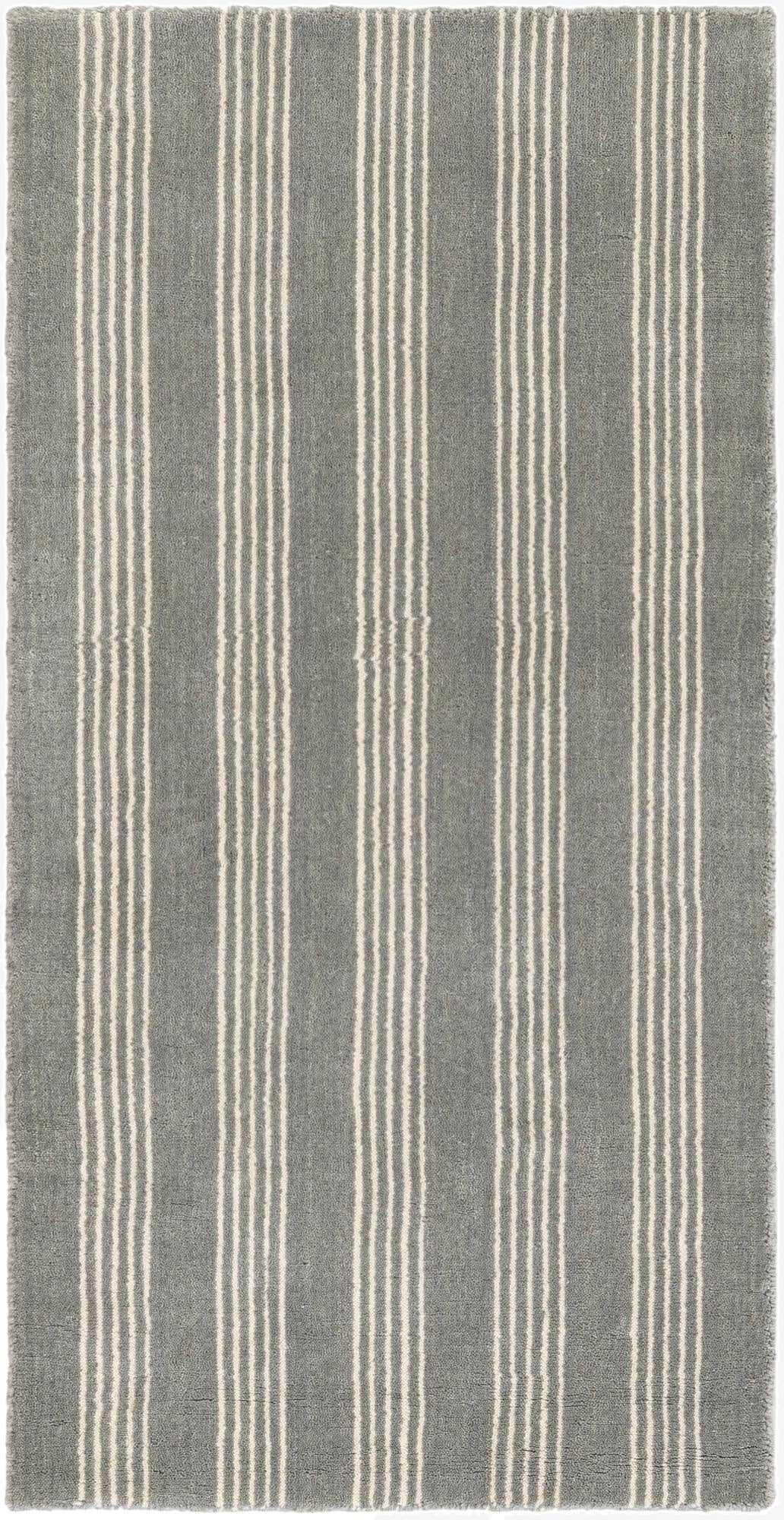 2' x 4' 1 Jill Zarin Striped Wool Runner Rug