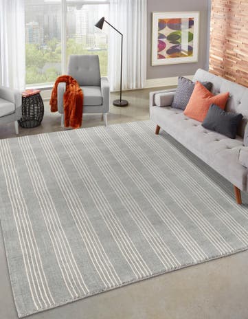 10' x 10' Jill Zarin Striped Wool Square Rug