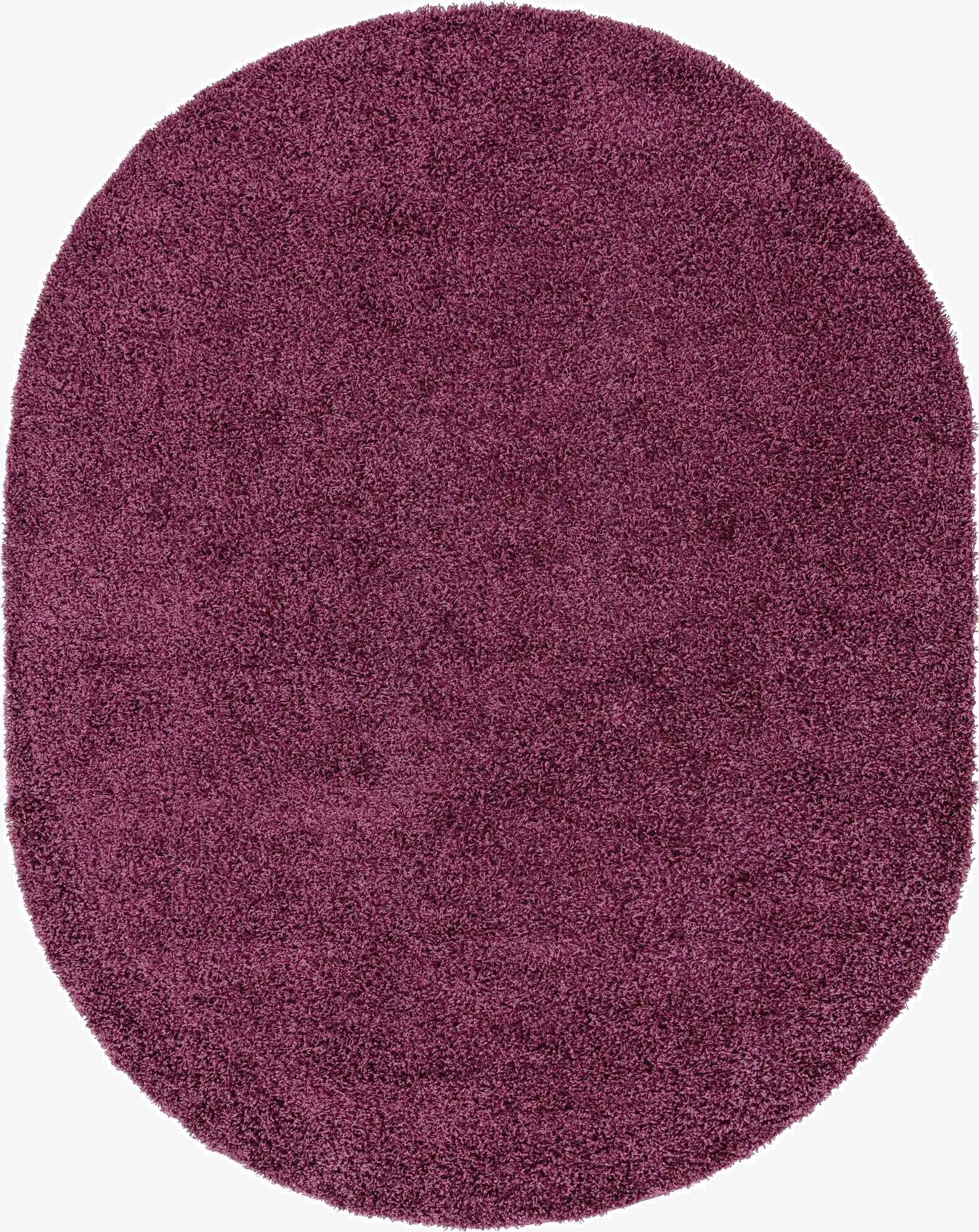 7' 10 x 10' Solid Shag Oval Rug