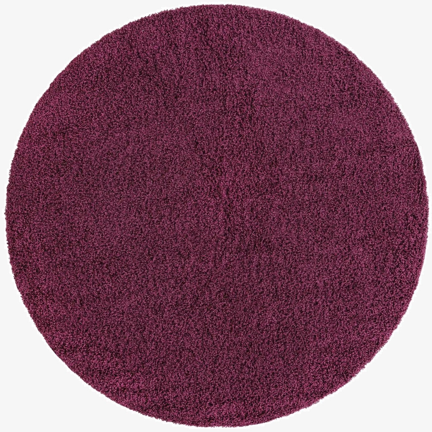 3' x 3' Solid Shag Round Rug