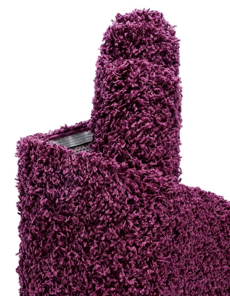 Detail image of 2' x 6' Solid Shag Runner Rug