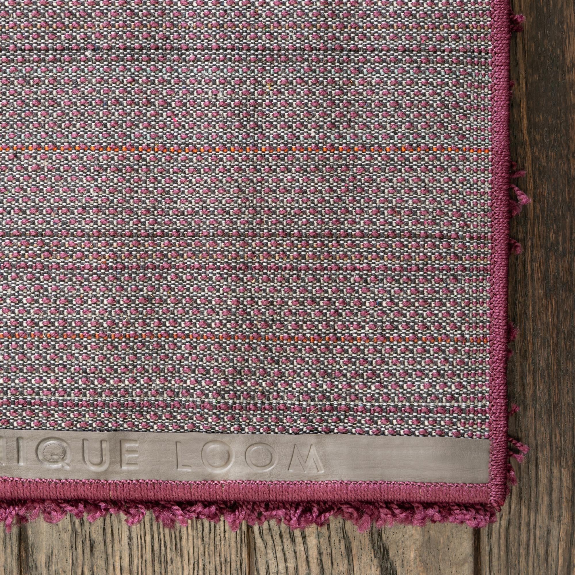 2' 7 x 13' Solid Shag Runner Rug
