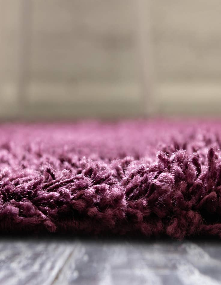 Detail image of 2' x 6' Solid Shag Runner Rug