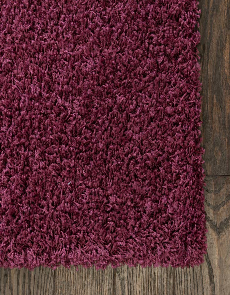 Detail image of 2' x 6' Solid Shag Runner Rug